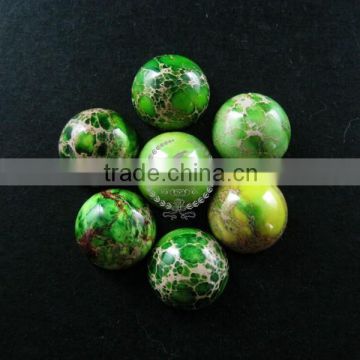 12mm round grass green imperial jasper cabochon beads,gemstone pendant cabochon stone beads set for earrings,rings, 4110023