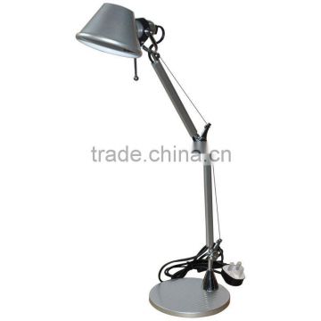 Silver modern style fashionable office reading and writing table lamp