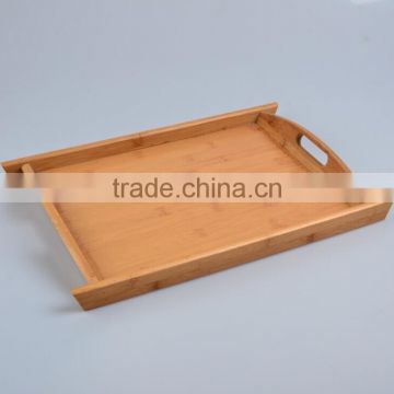 Hot sale Totally natural bamboo tray with handle