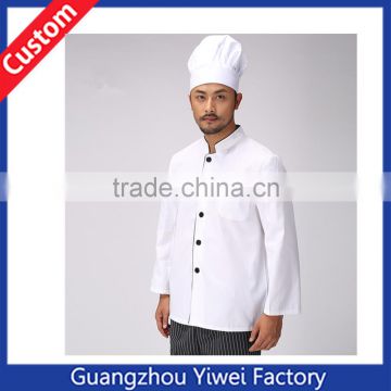 Custom white chef coat uniform /cotton chef cook uniform /best design cooker uniform