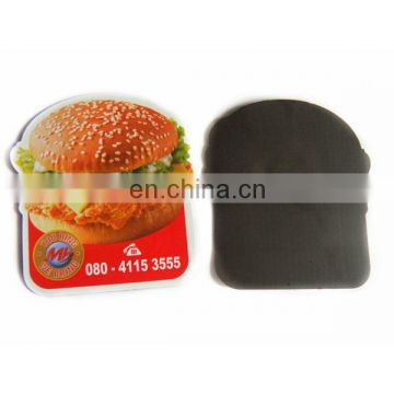 Delicious hamburger advertising cheap creative pvc fridge magnet
