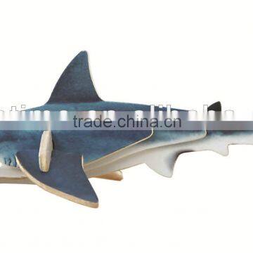 2014 New Robotime 3D DIY Educational Animal shaped Wooden Puzzle-Shark