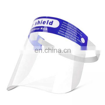 medical plastic face shield transparent