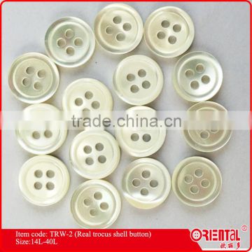 Natural material Agoya Troca River Abalone real shell buttons for shirts sale
