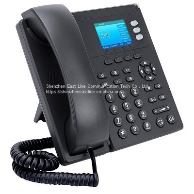 VoIP Phone IP Desk Telephone with 3 SIP accounts, PoE & 2.4G WiFi