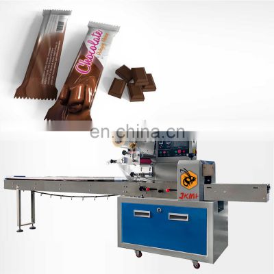 Easy setting automatic chocolate bar foil wrapping packaging machine for chocolate bar pillow packing machine