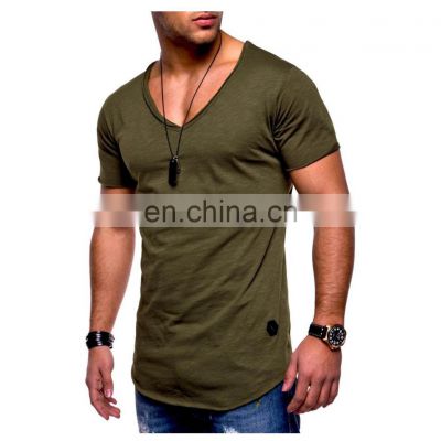 OEM gym Hip Hop t shirt for men camouflage printing t-shirt cheap wholesale