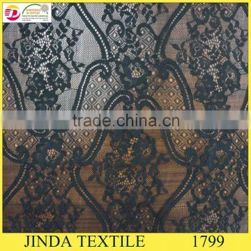 2015 Best selling Black Guipure Lace Fabric for Women Clothing