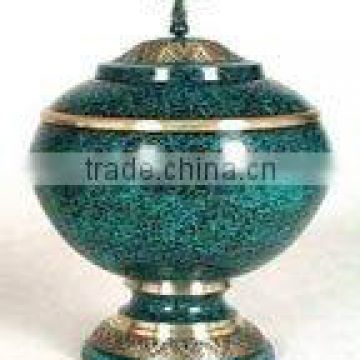 Brass cremation urn