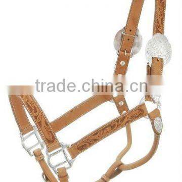 Hand carved leather Halter