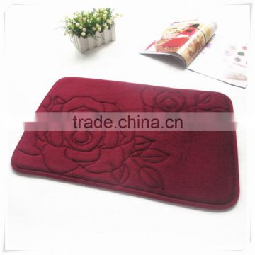 Cheap custom best comfort plastic microfiber memory foam bath mat/Memory foam bath mat_ Qinyi