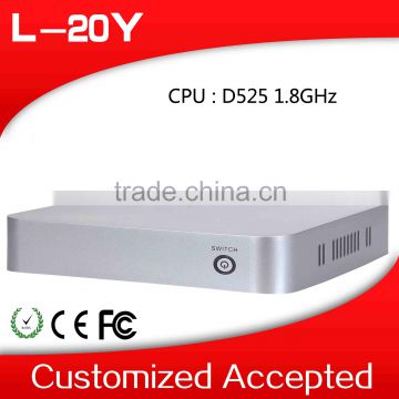 Support Full-Screen Movies And 2D Games Mini Itx Computer Mini PC Dual Lan All In One PC L20Y D525 4G RAM 1TB