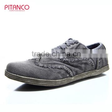 The fashion washed canvas mens monk shoes