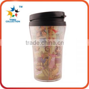 Newest Travel Tumbler Mug double wall plastic Car Cup 450ml/16 oz Auto Mug