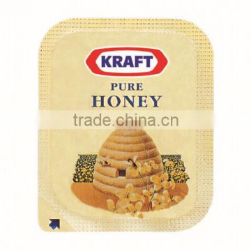Flowers honey in portions wrapping machine