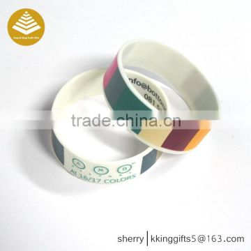 Hot promotional gifts debossed / embossed silicone wristband bracelet watch / silicone energy bracelet