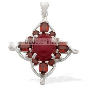 Hot Sale .925 Silver Natural Quality Gemstone Pendant Jewelry