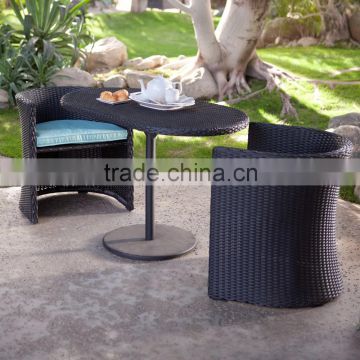 Wicker poly rattan coffee table set outdoor furniture