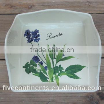 New lavender design ceramic wet tissue holder