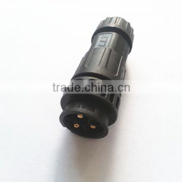 3 poles industrial insulated wire connector water-resistant connector