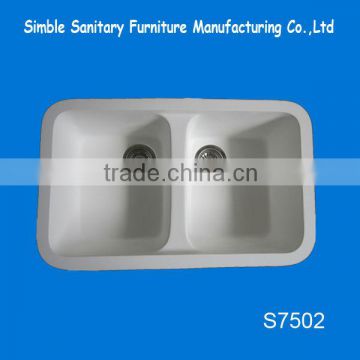 hot sale model acrylic solid surface kitchen sink S7502