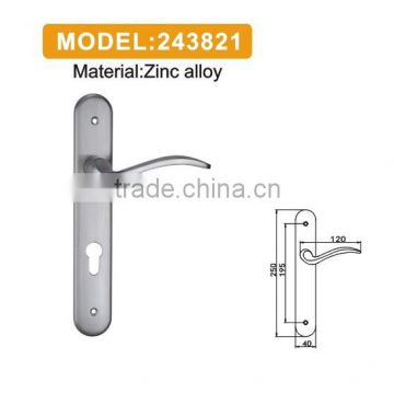 door handle on plate and european standard door handle