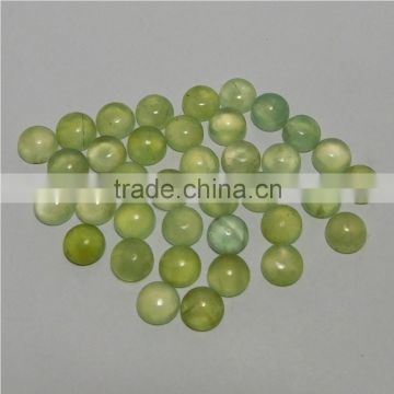 NATURAL PREHNITE CABOCHON GOOD COLOR & QUALITY 7 MM ROUND LOT
