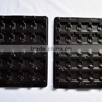 packing hardware black PS Anti-static plastic trays for resistors antistatic blister tray for electronics