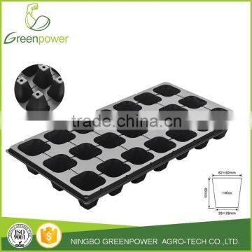 21cell black plastic square seed nursery trays