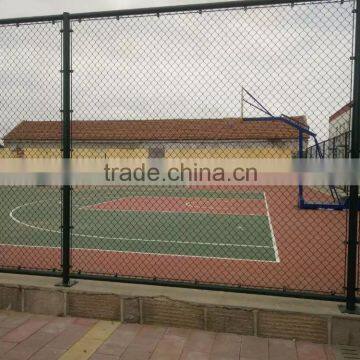 plastic coated chain link basketball&volleyball court fence