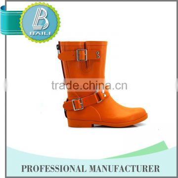 NEW PRODUCTS CUSTOMISED orange rubber rain boots with lace
