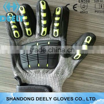 High Performance mechanic glove with TPR chips EN388