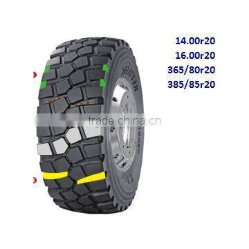 Truck tire 16.00r20, 14.00r20, 365/80r20, 385/85r20