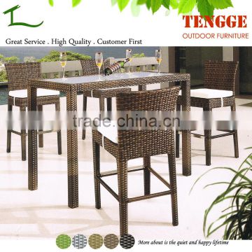 4 seater brown mix wicker outdoor bar furniture sets