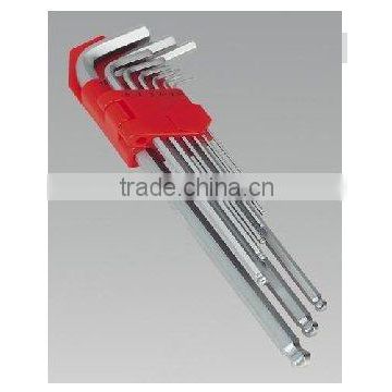 SET OF 9 PC EXTRA LONG BALL END HEX KEY