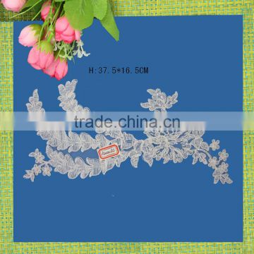 Free sample embroidery applique hand work beads lace flowers design