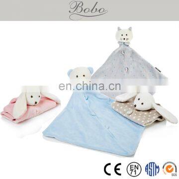 Doudou plat ours bleu ciel mouchoir Blanket Security baby toy