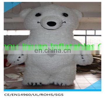 3 meter high inflatable christmas polar bear/inflatable polar bear costume