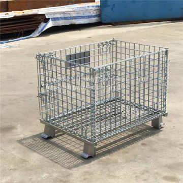 Large stack welded metal wire mesh transport storage cage for clothing