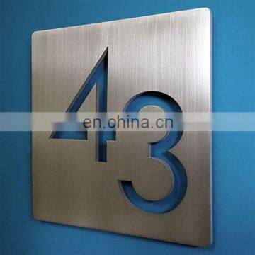 Decorative 304 Stainless Steel Door Numbers For Home