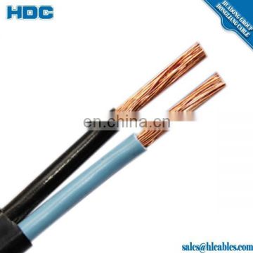 Type 60227 IEC 57 300/500V Two core Round type flexible cable 2 core 0.75mm2 2.5mm2 factory price