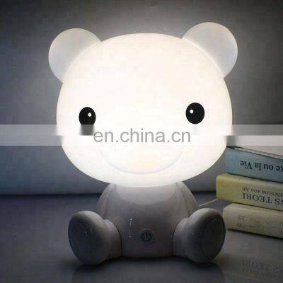 Plastic polar bear led sleeping kid night light sensor led reading lamp for room