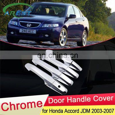 for Honda Accord 7 2003 2004 2005 2006 2007 JDM Version Chrome Door Handle Cover Trim Catch Car Cap Stickers Accessories Garnish