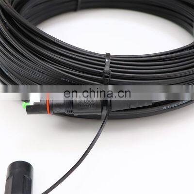 DYS 1 Core Outdoor Fiber Optic MINI IP Connector Compatible OptiTap SC APC to SC/APC FTTH drop Cable Assembly