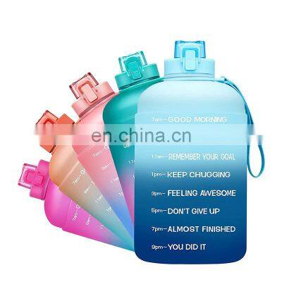2021 new arrival eco friendly sports hiking camping portable big capacity custom fitness one gallon water bottle