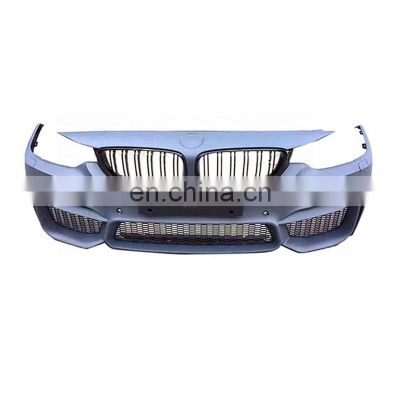 For BMW 4 Series F32 F33 F36 420i 428i 435 Modified M4 style front bumper with grill for BMW Body kit car bumper 2014-2018