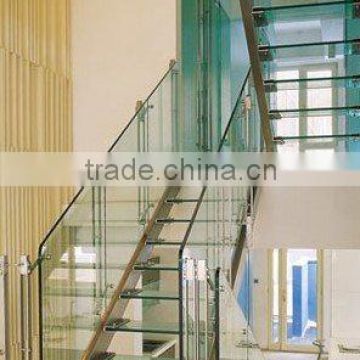 33.04mm clear tempered laminated glass for stairs