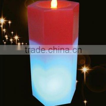 Layered color led candles