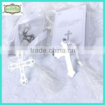 Hot sell cross engraved metal bookmark wedding souvenir                        
                                                Quality Choice