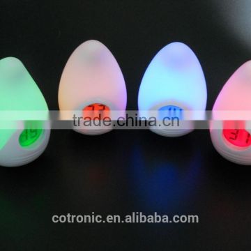 Egg Shape Room Thermometer LED Color Changing Night Light Lamp for Babies Kids Children